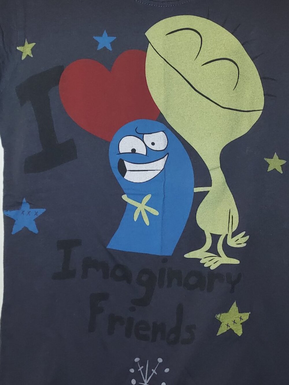 Foster's Home for Imaginary Friends Shirt I ❤️ Junior Sz M Mighty Fine - Picture 2 of 4